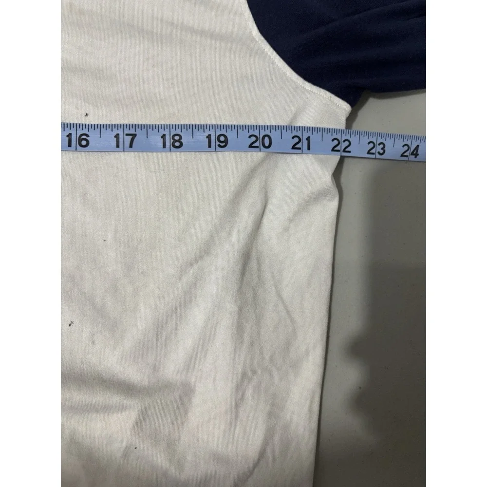 Under Armour ColdGear Shirt Mens Large White/Blue Long Sleeve Fitted Base Layer